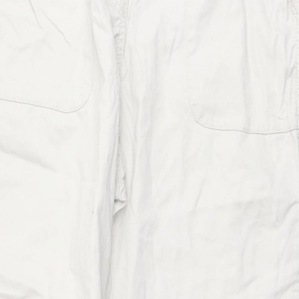 BM Womens White   Trousers  Size 12 L28.5 in