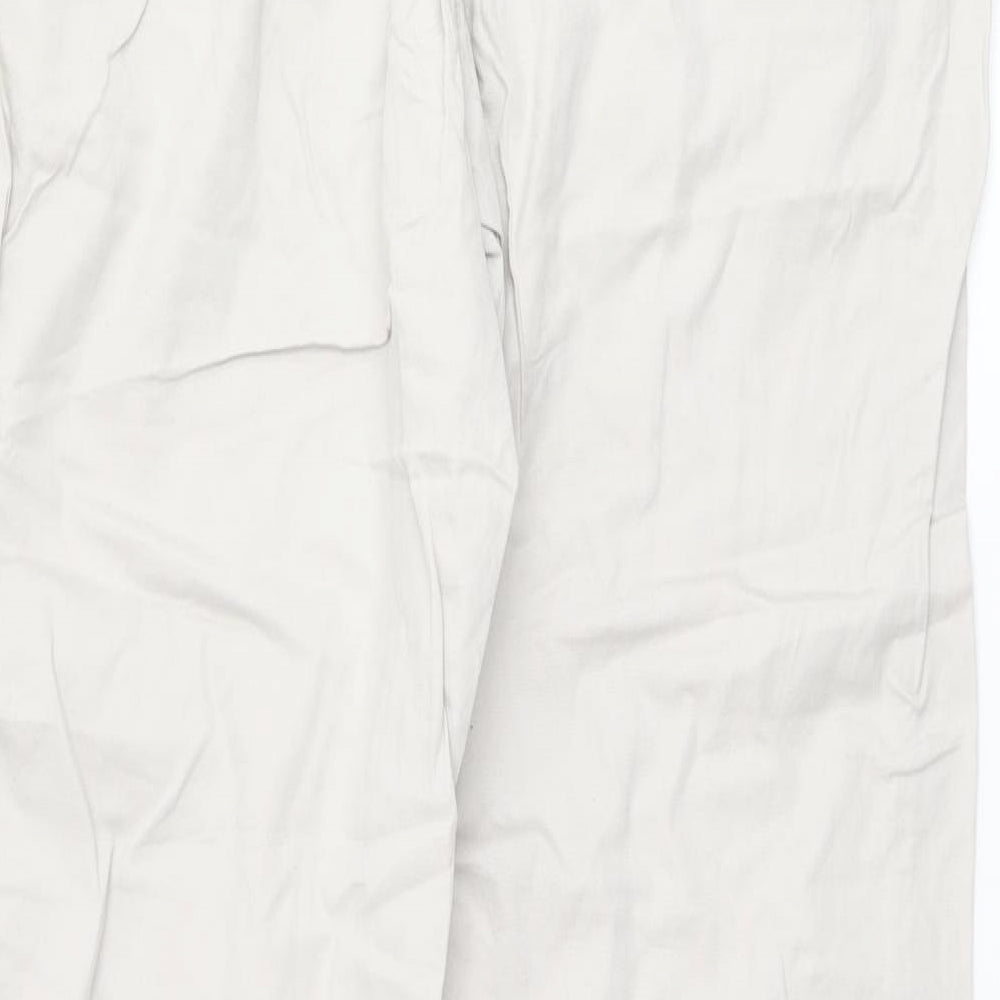 BM Womens White   Trousers  Size 12 L28.5 in