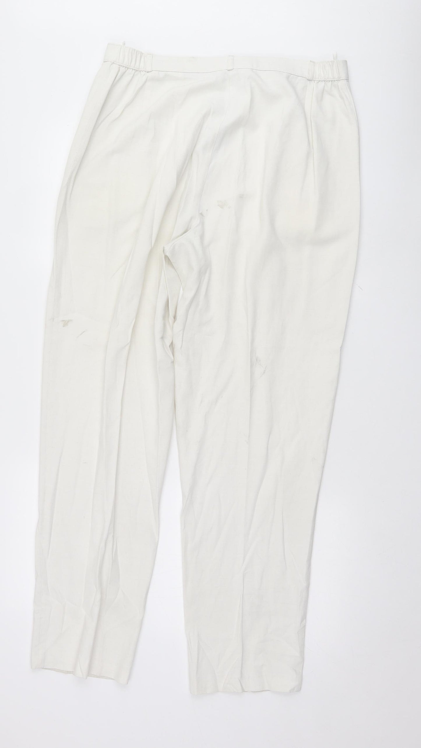 Marks and Spencer Womens White   Trousers  Size 18 L31 in