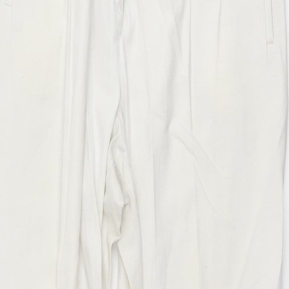Marks and Spencer Womens White   Trousers  Size 18 L31 in