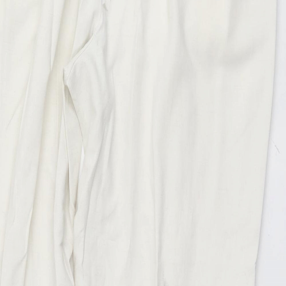 Marks and Spencer Womens White   Trousers  Size 18 L31 in
