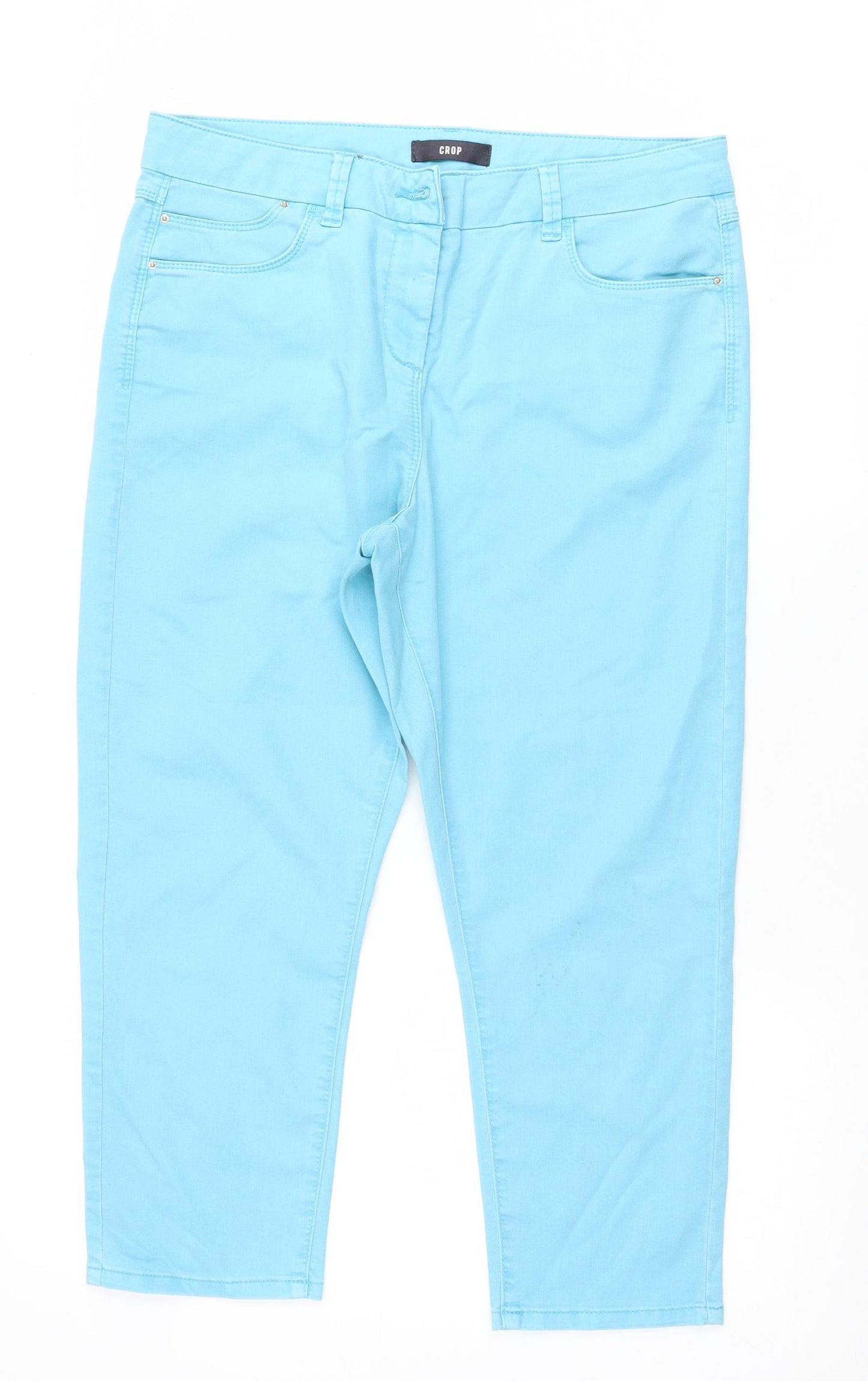 Preworn Womens Blue   Cropped Jeans Size 34 L23 in