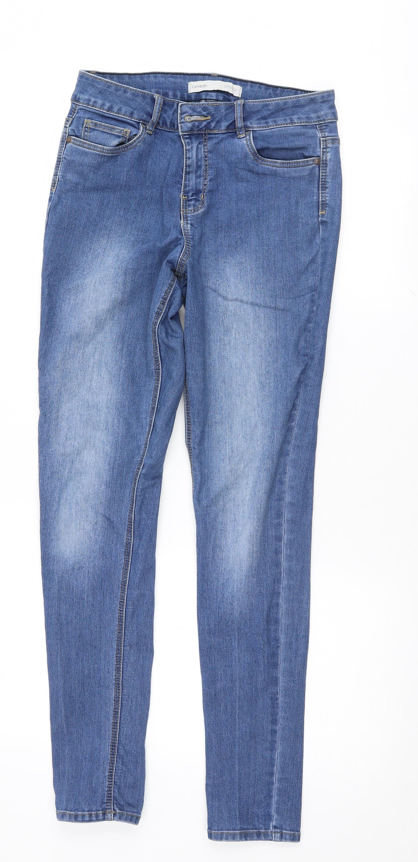 George Womens Blue   Skinny Jeans Size 10 L28 in