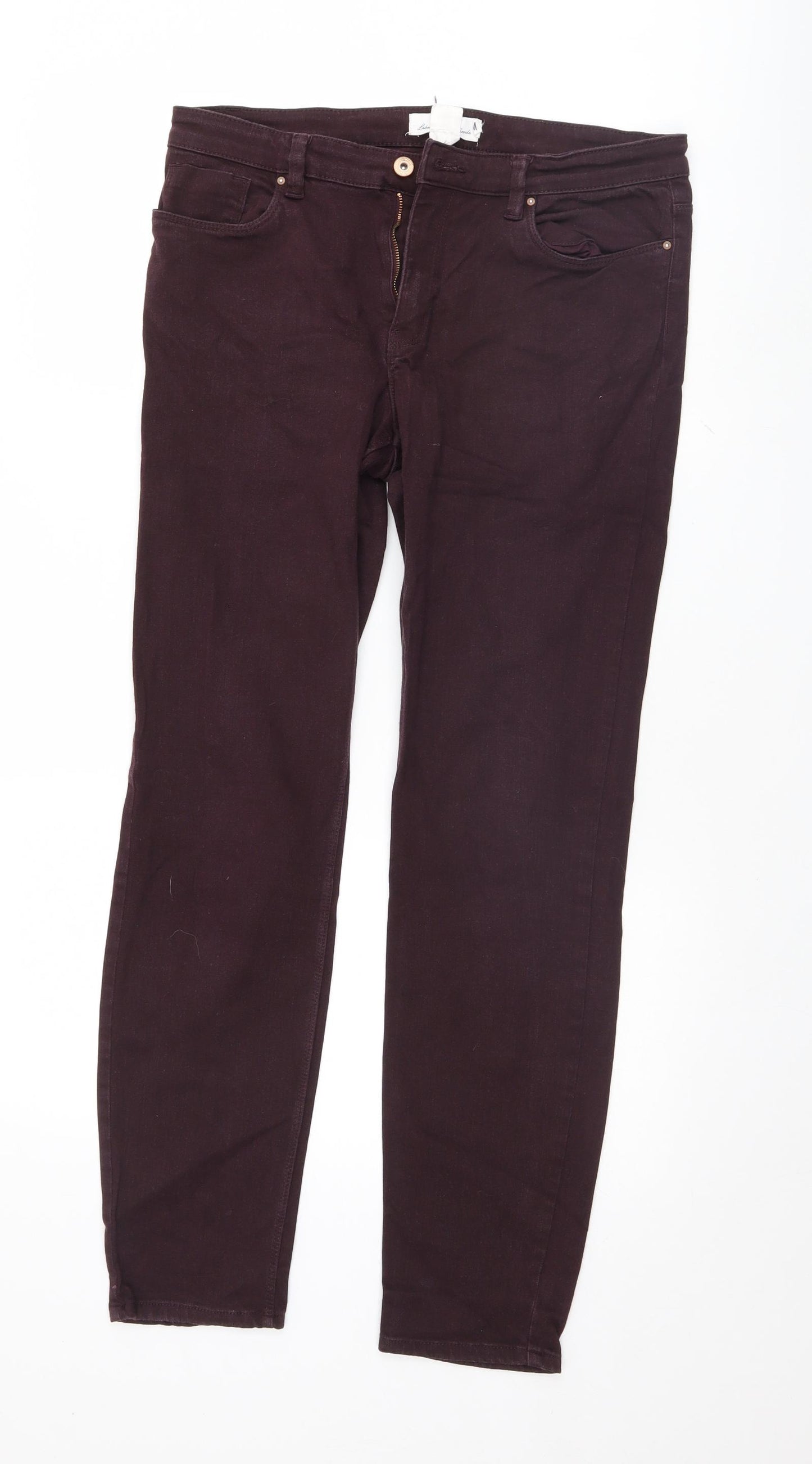 Logg Womens Purple   Straight Jeans Size 14 L29 in