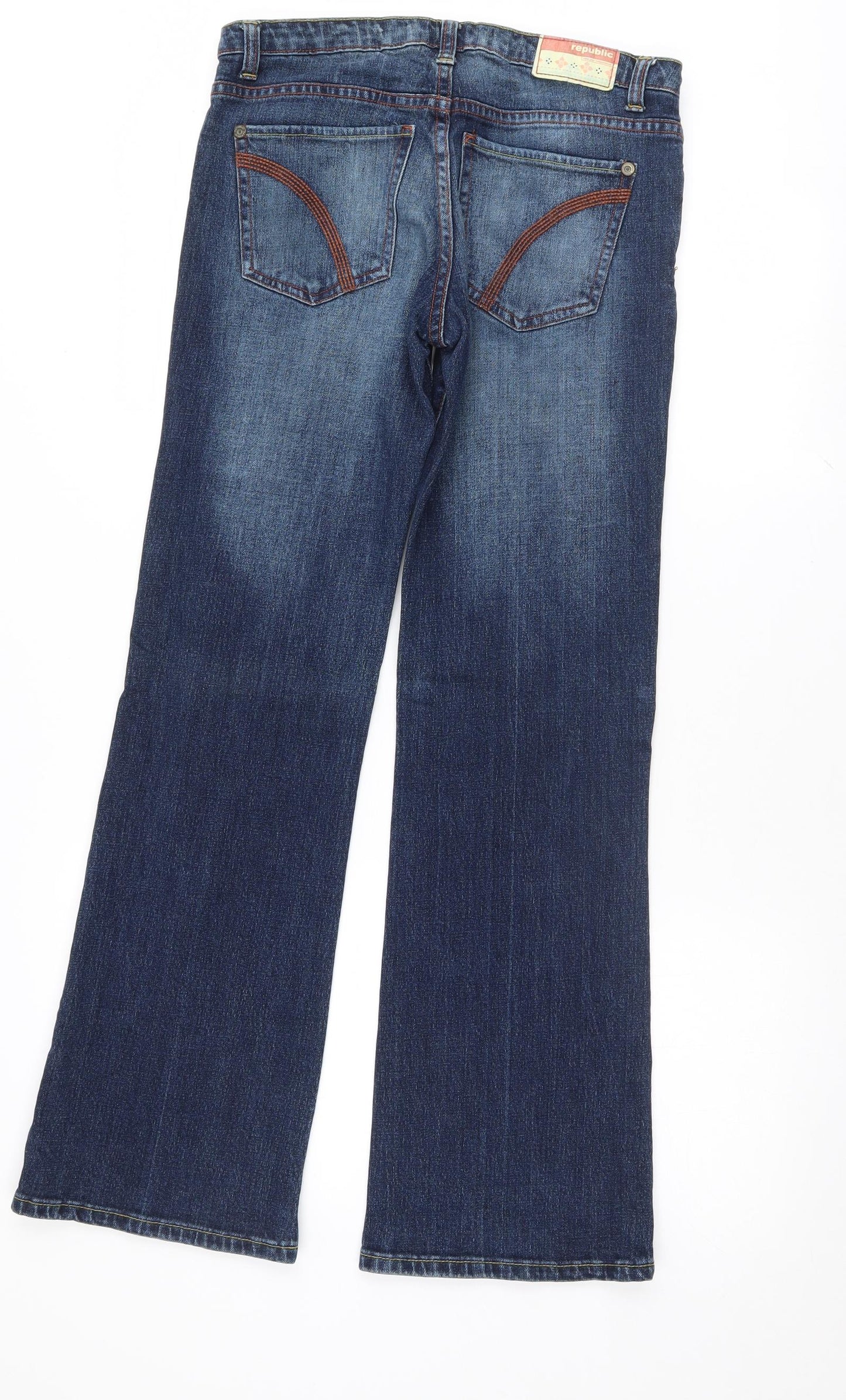Republic Womens Blue   Bootcut Jeans Size 10 L30 in