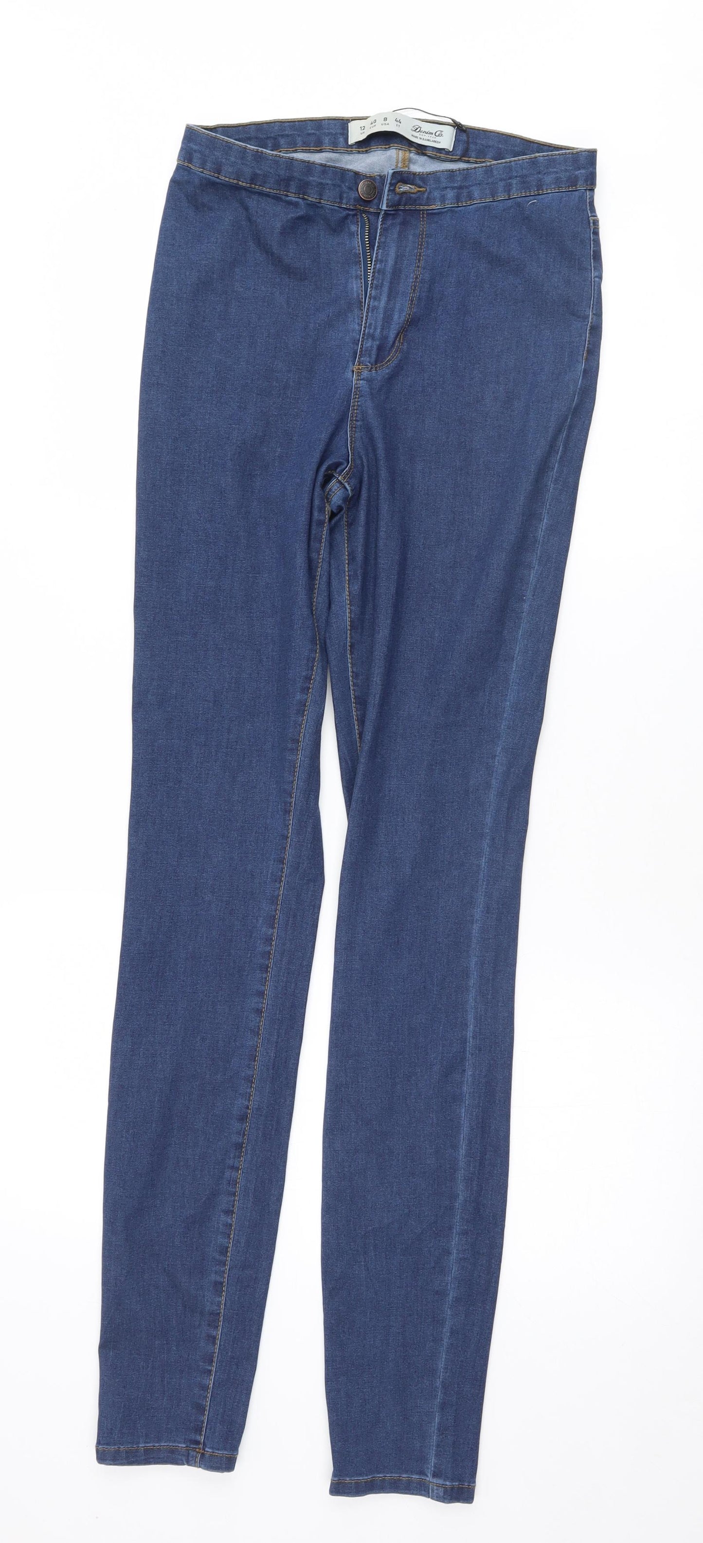 Denim & Co. Womens Black   Skinny Jeans Size 12 L33 in