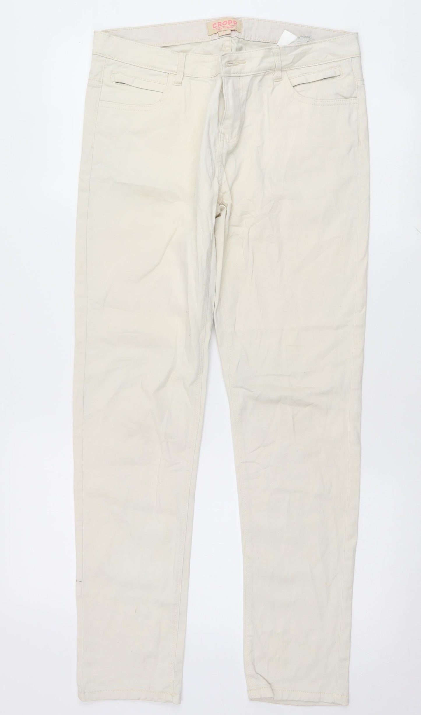 Cropp Womens White   Skinny Jeans Size L L29 in