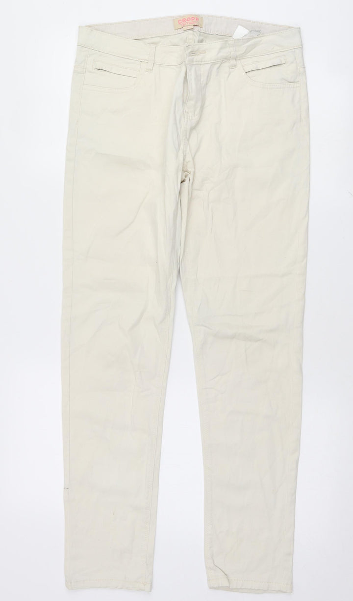 Cropp Womens White   Skinny Jeans Size L L29 in