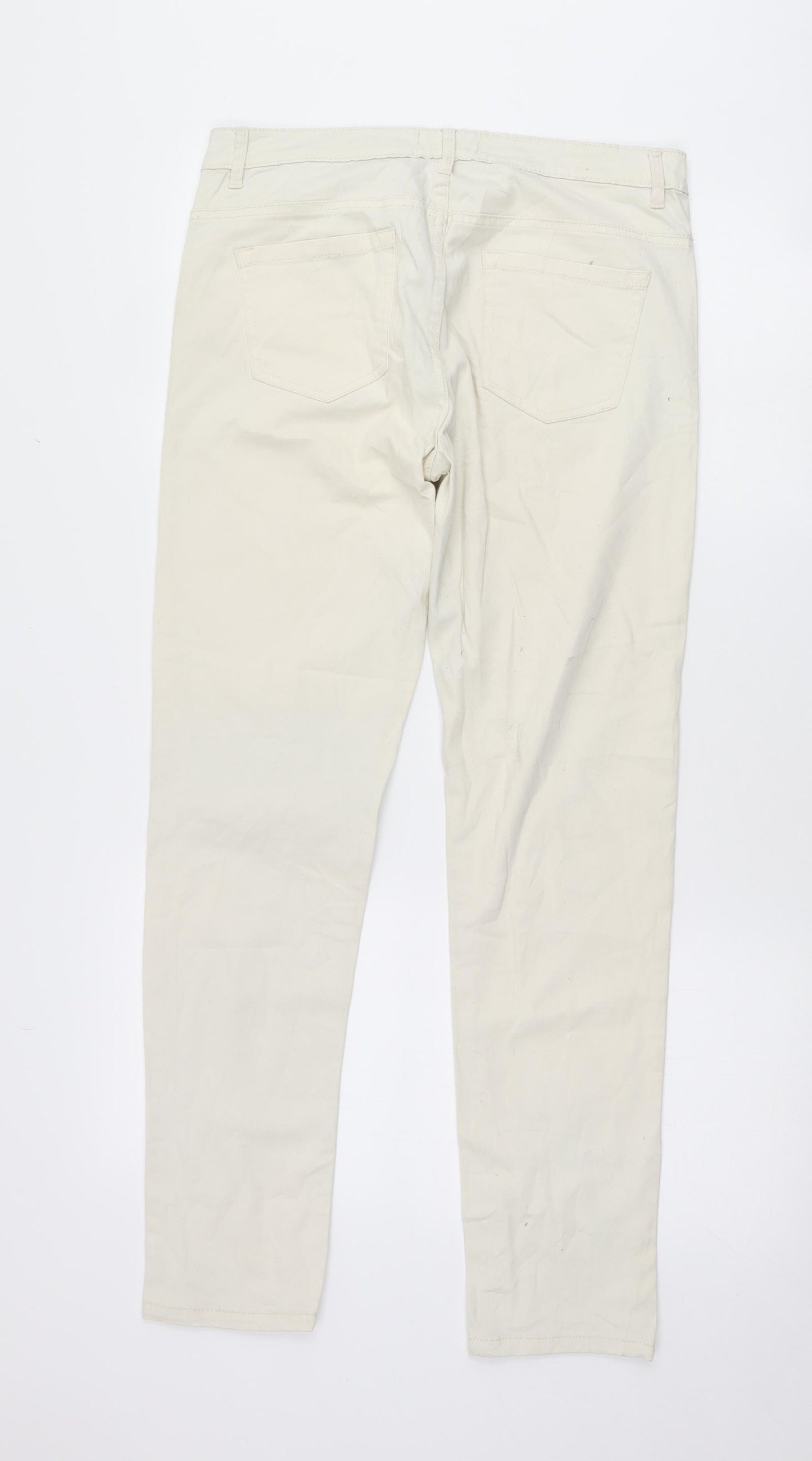 Cropp Womens White   Skinny Jeans Size L L29 in