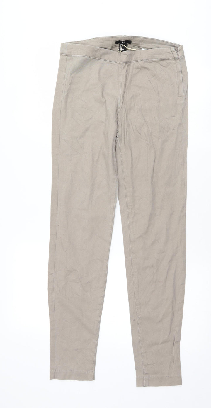 H&M Womens Beige   Trousers  Size 8 L30 in