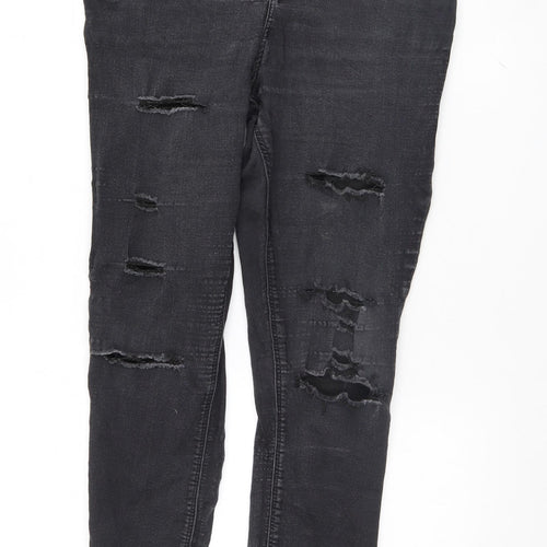 Topshop Womens Black   Skinny Jeans Size 34 L26 in
