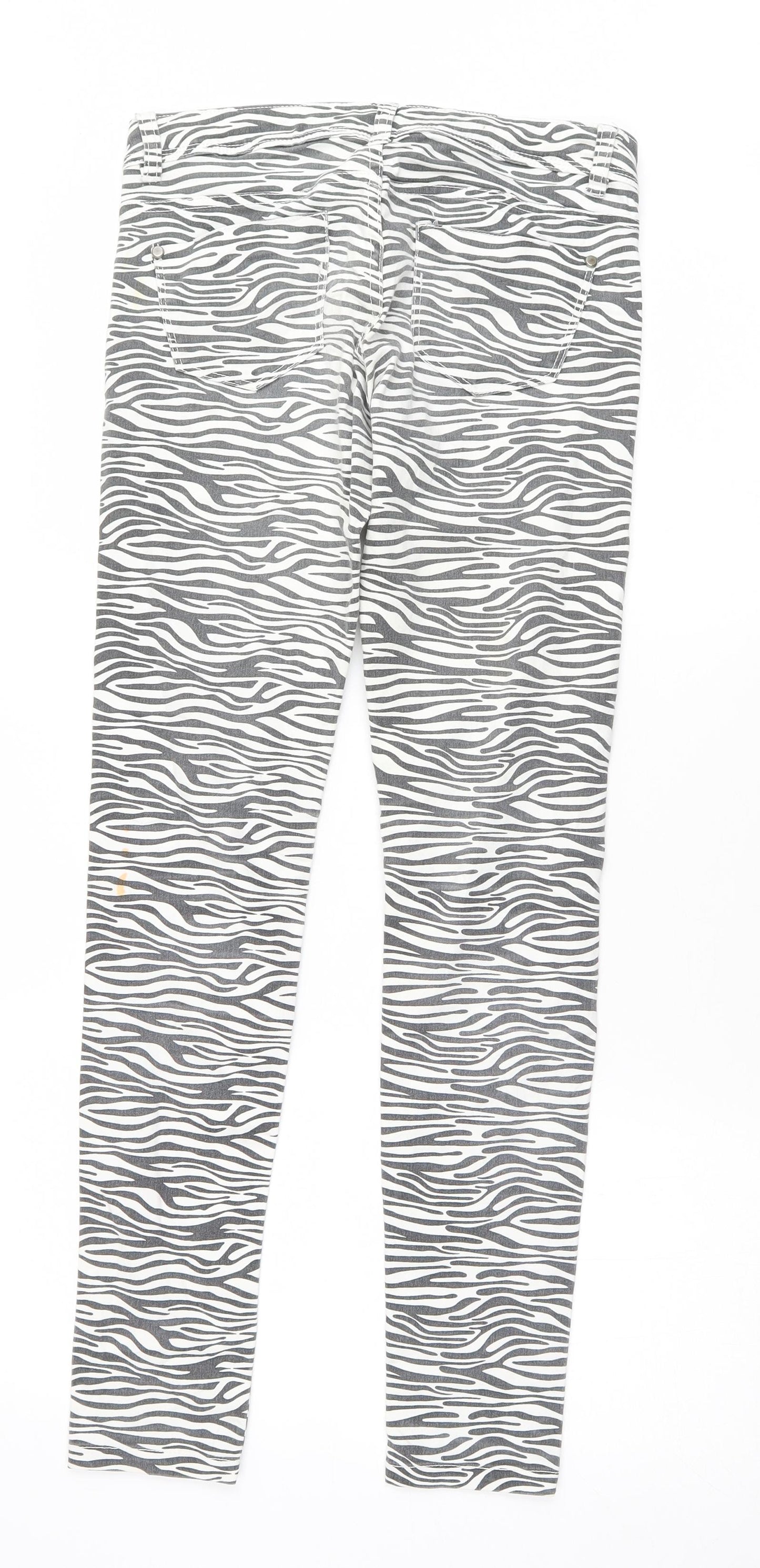 Terranova Womens Multicoloured Animal Print  Skinny Jeans Size S L30 in