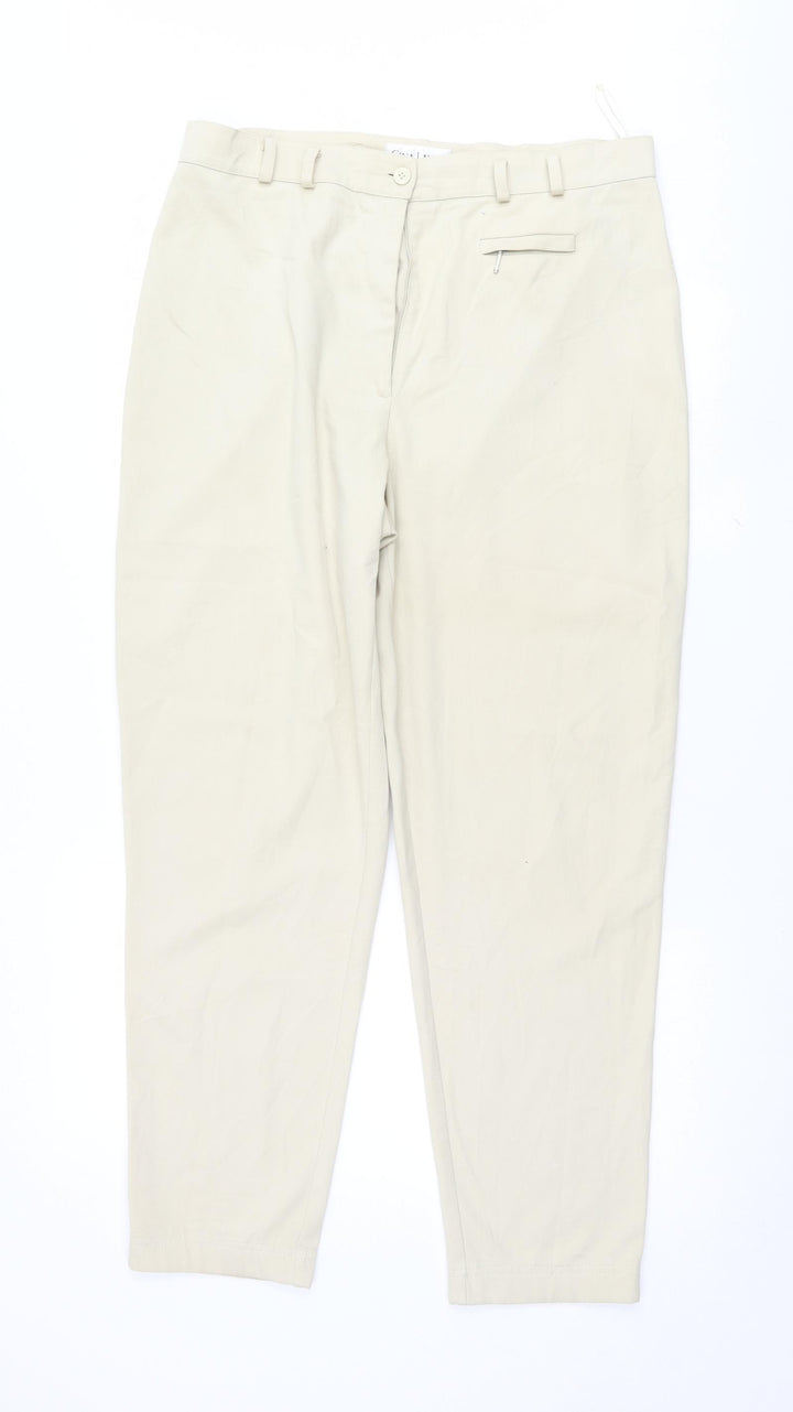 GINA LAURA Womens Beige Trousers Size 36 L29 in