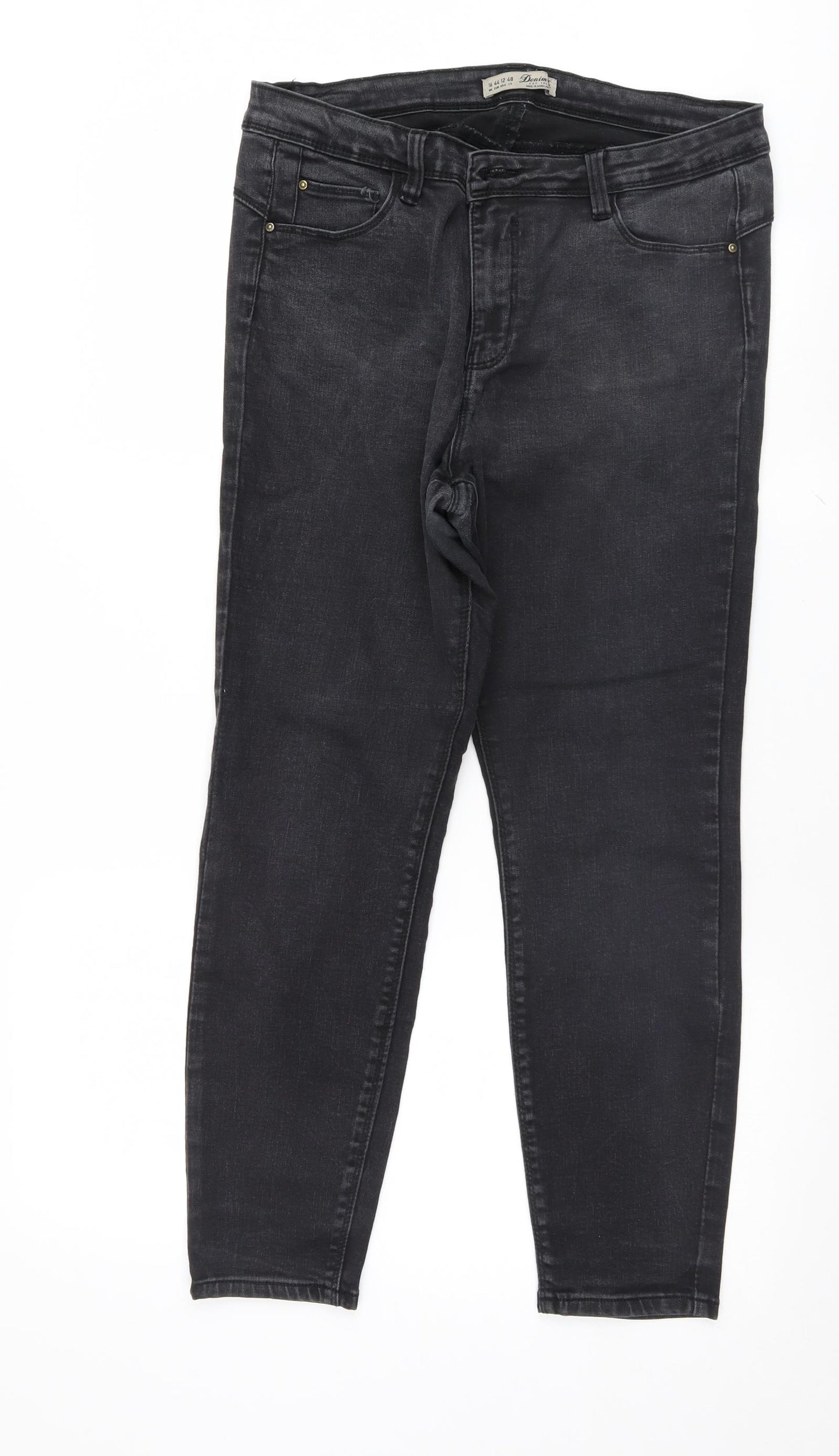 Denim & Co. Womens Black   Skinny Jeans Size 16 L25 in