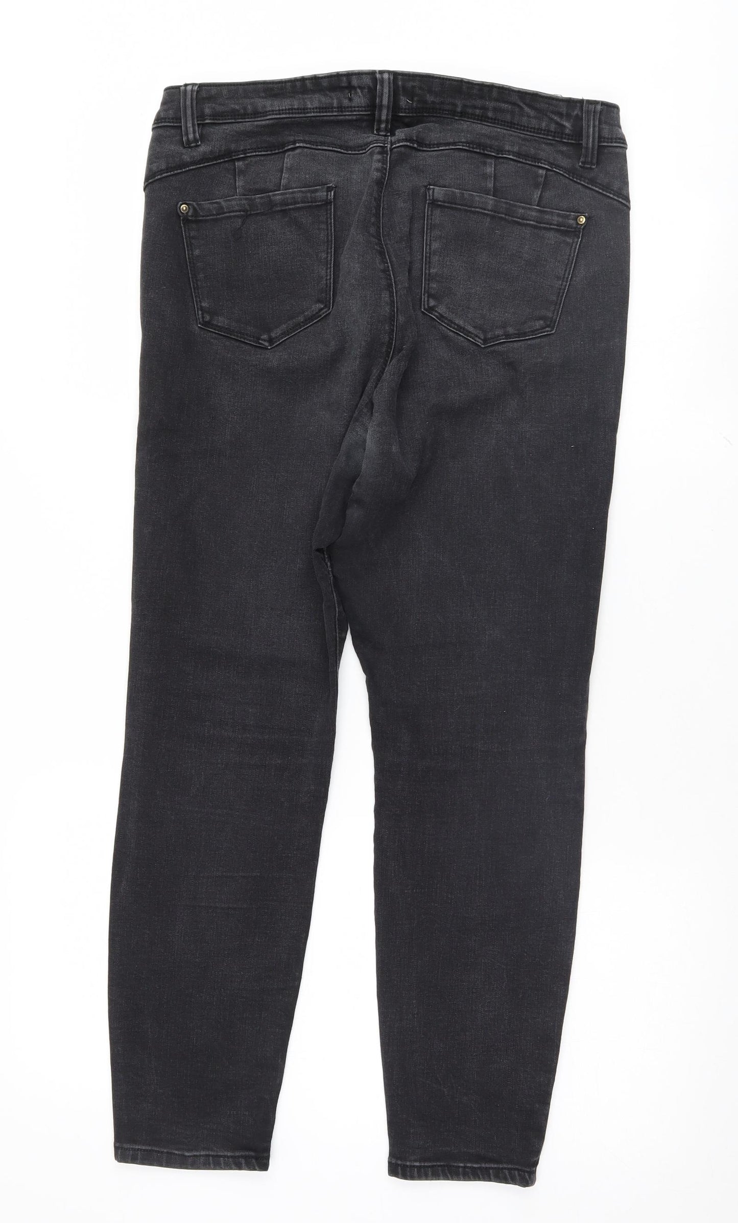 Denim & Co. Womens Black   Skinny Jeans Size 16 L25 in