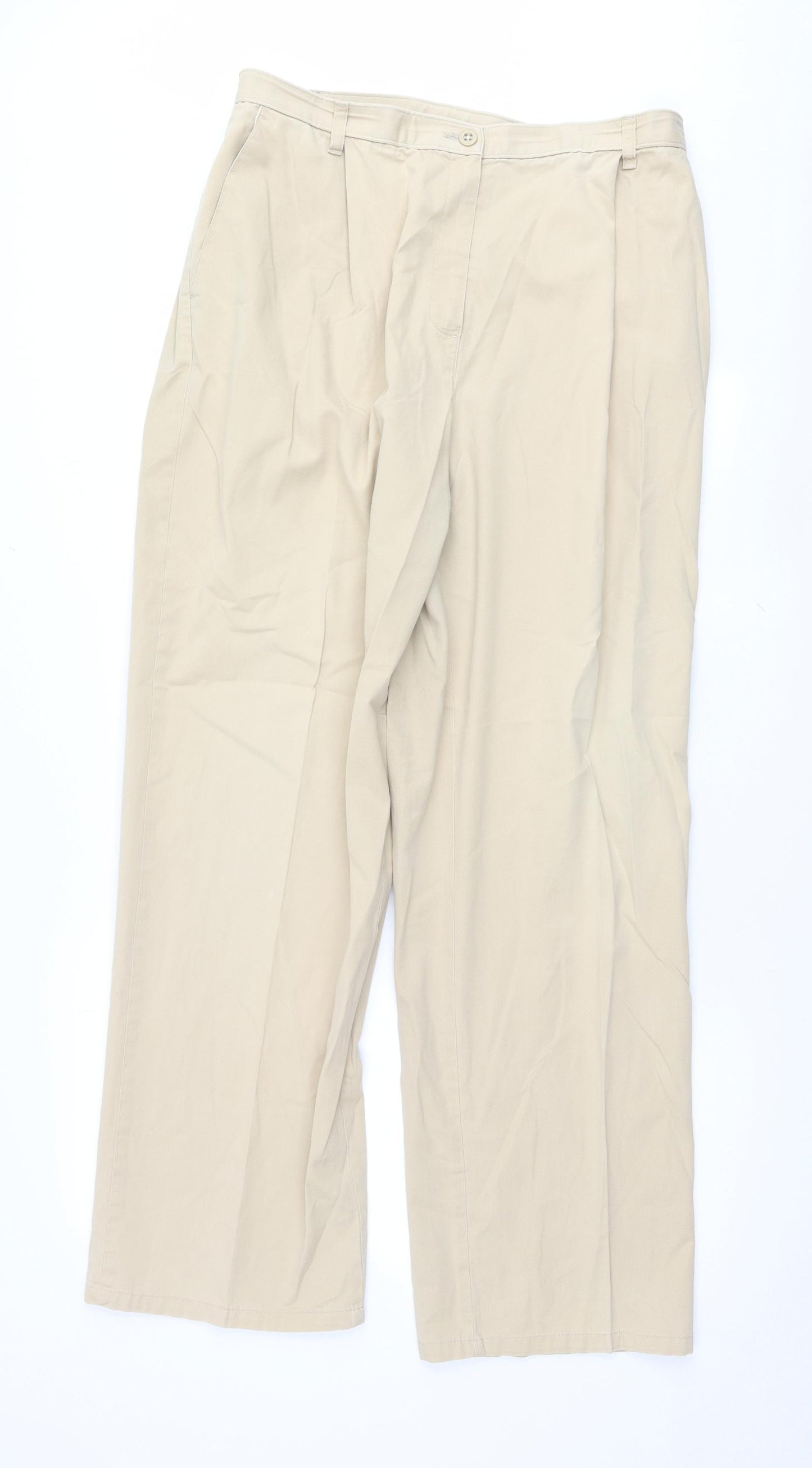 Marks and Spencer Womens Beige   Trousers  Size 18 L31 in
