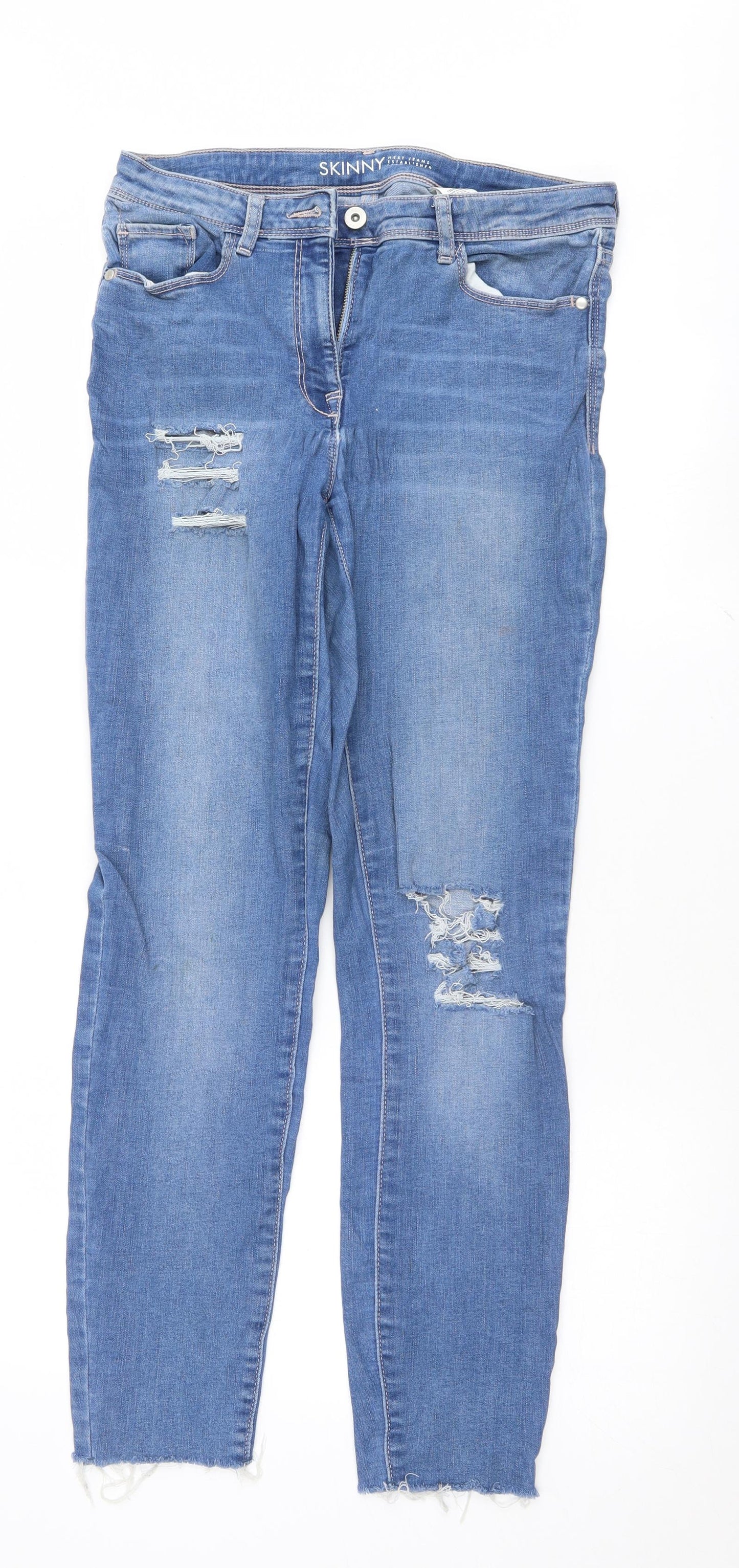NEXT Womens Blue   Skinny Jeans Size 12 L29 in
