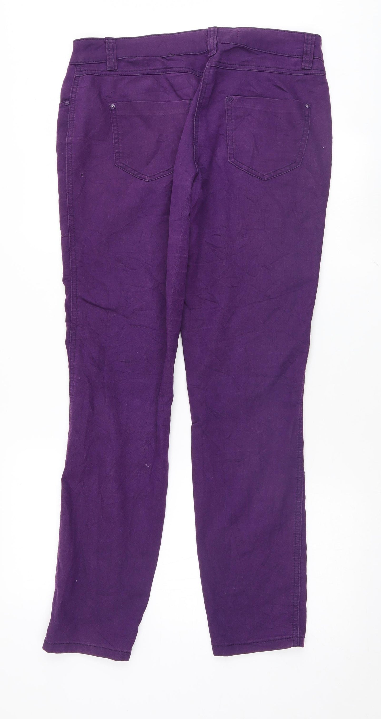 Preworn Womens Purple   Straight Jeans Size 34 L30 in