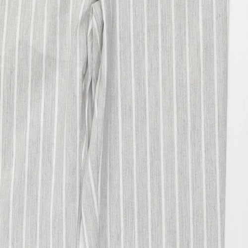 Preworn Womens Grey Striped  Trousers  Size S L27 in