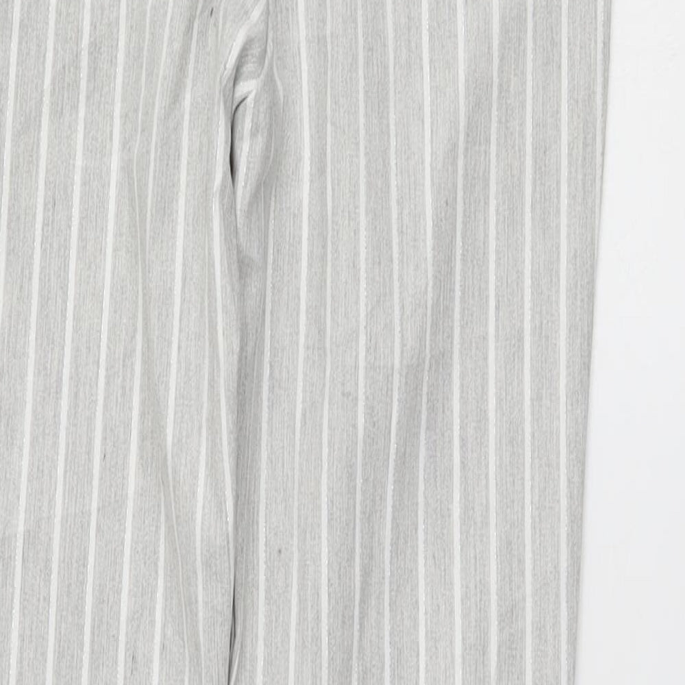 Preworn Womens Grey Striped  Trousers  Size S L27 in
