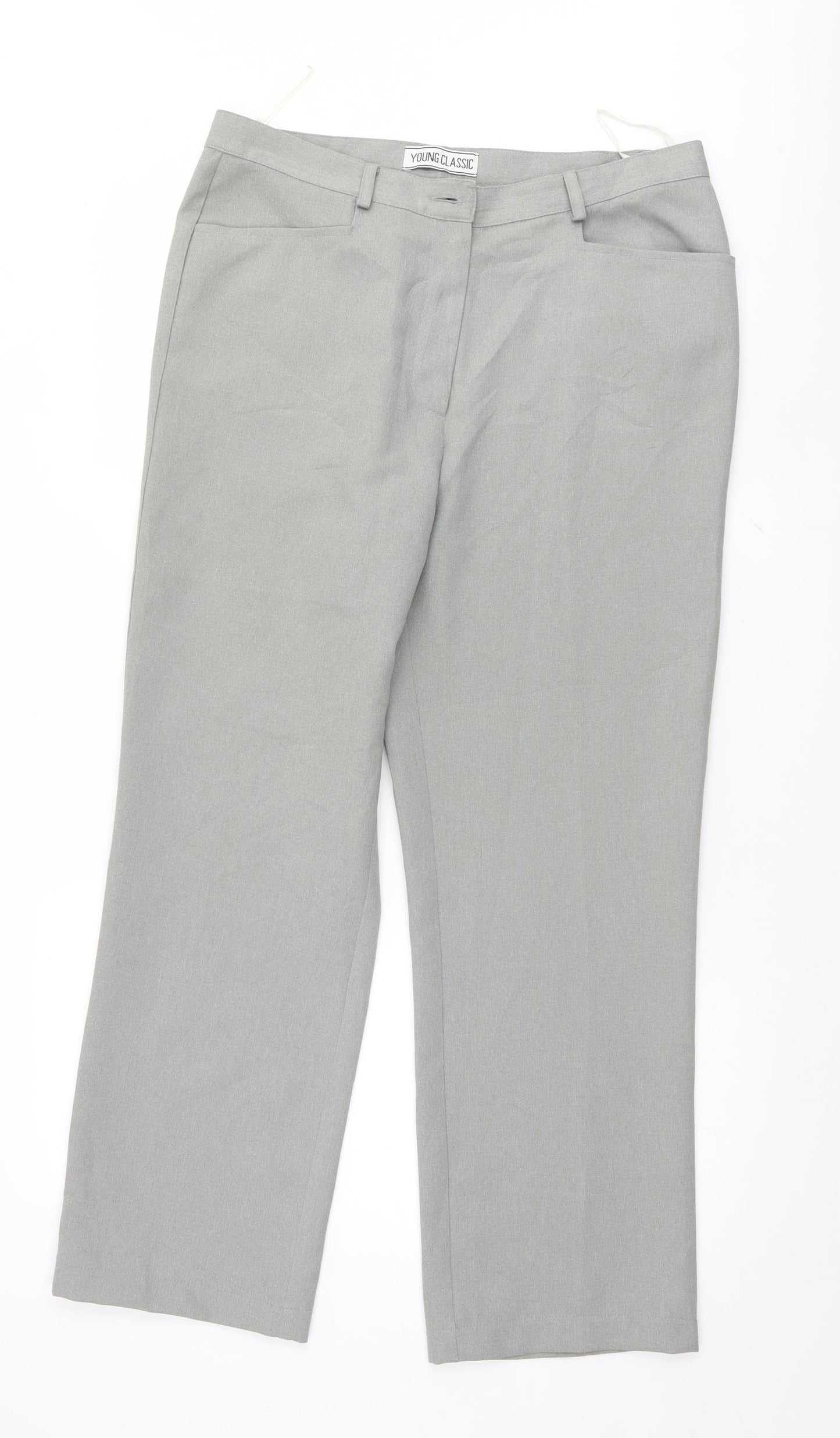 Young Classics Womens Grey   Trousers  Size 33 L26.5 in