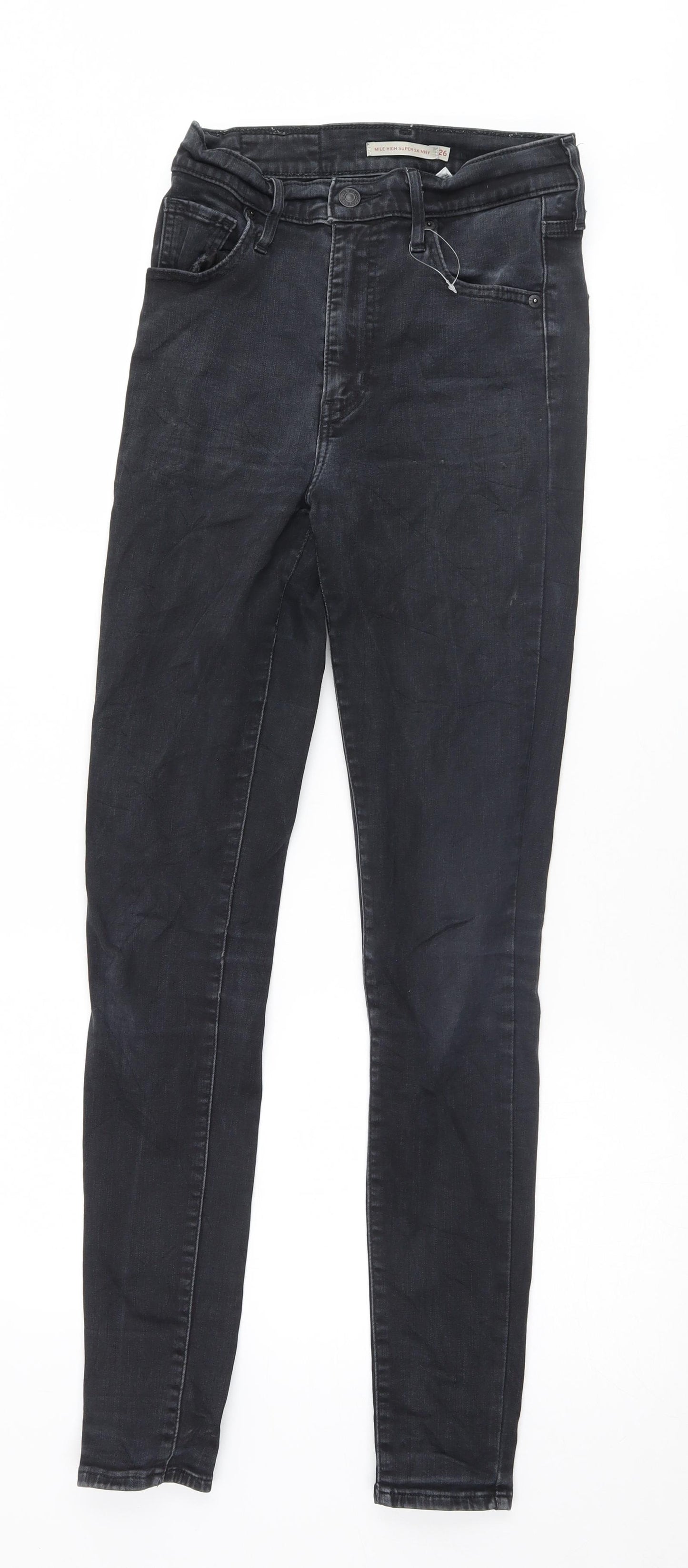 Preworn Womens Black   Skinny Jeans Size 26 L30 in