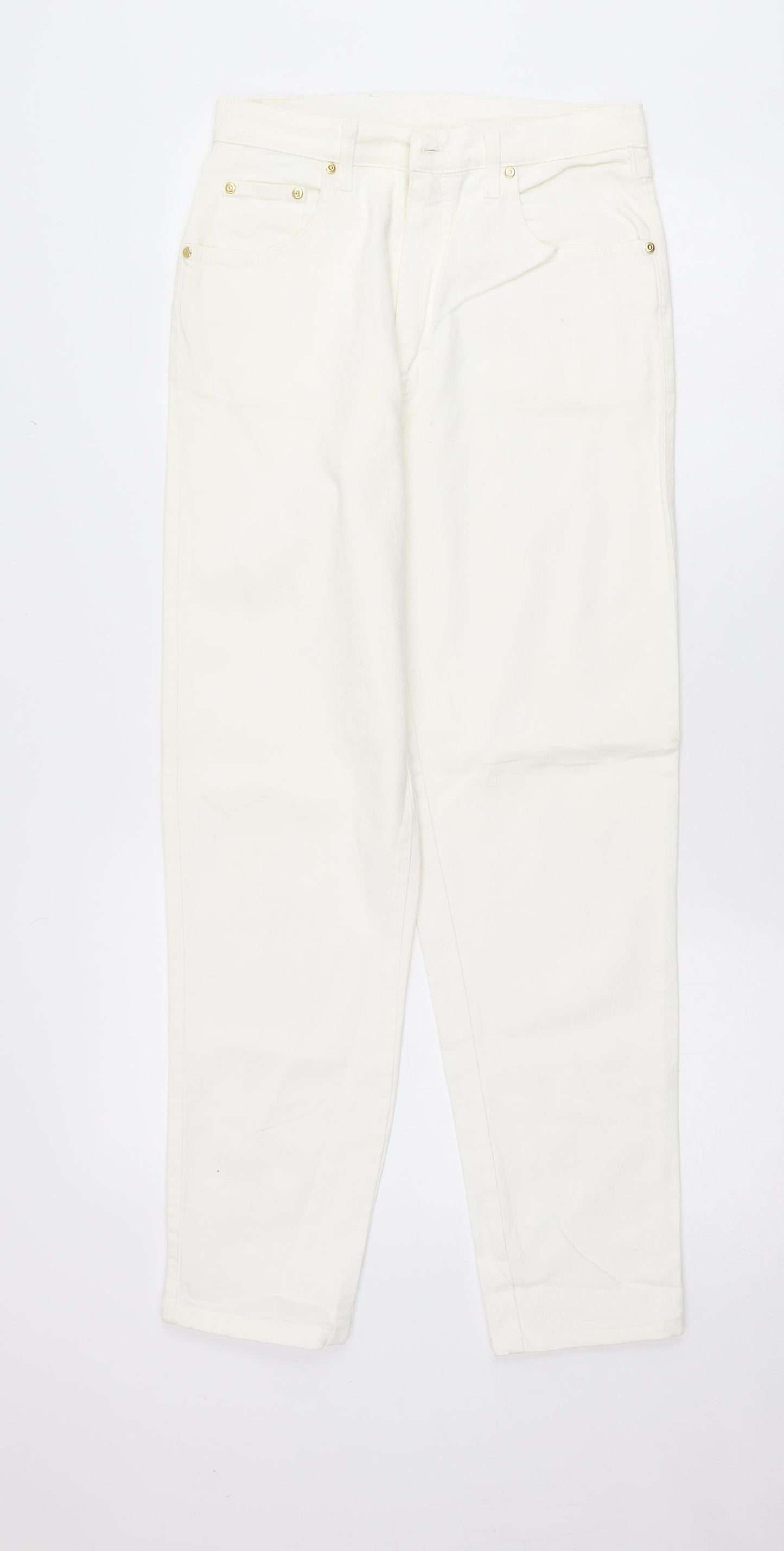 Preworn Womens White   Straight Jeans Size 10 L28 in