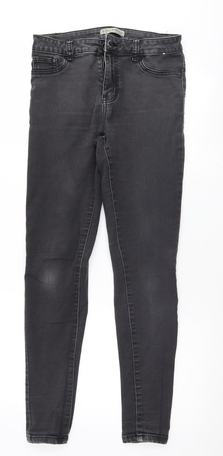 Denim & Co. Womens Black Skinny Jeans Size 10 L28.5 in