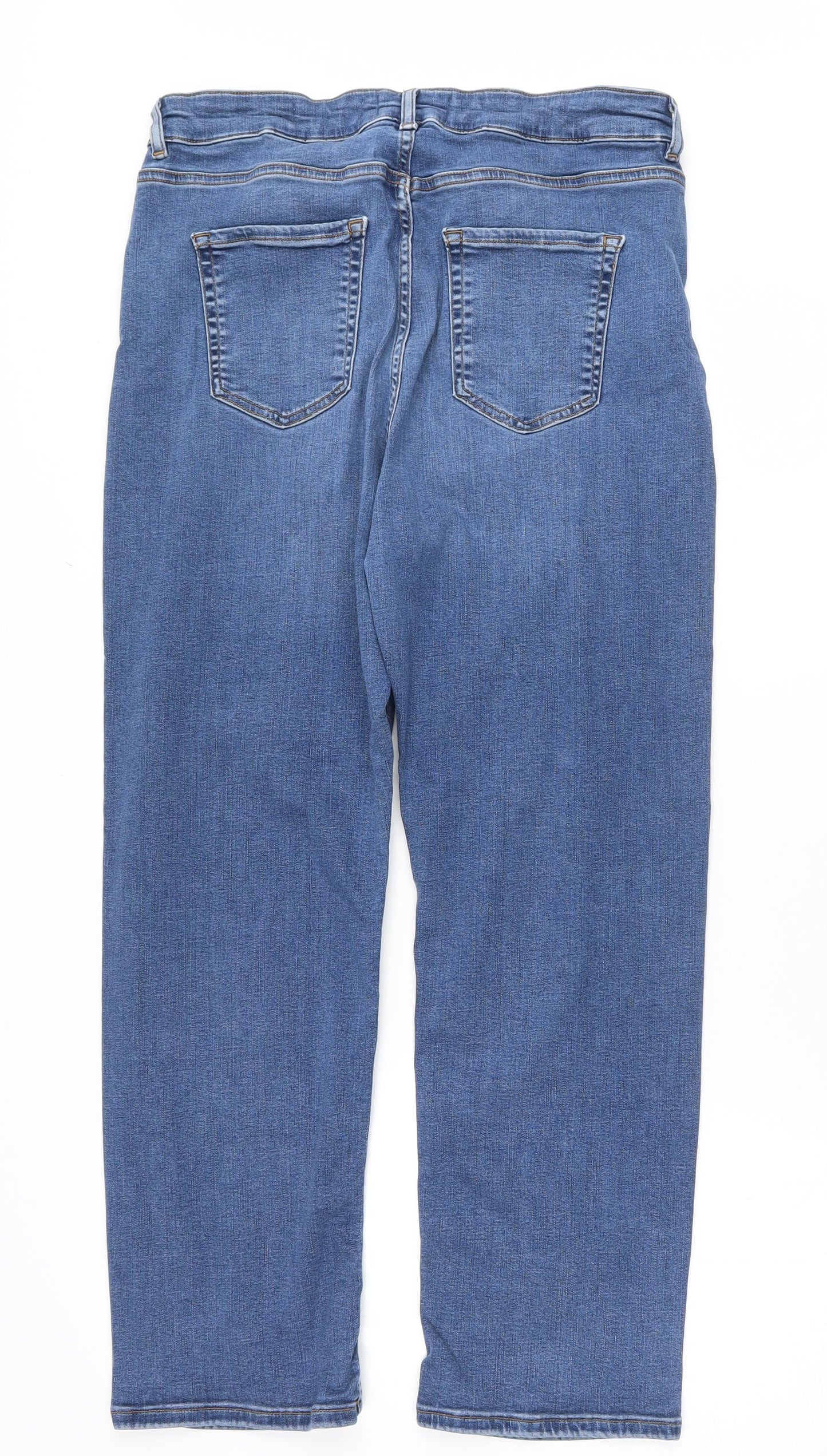 Marks and Spencer Womens Black   Straight Jeans Size 14 L27 in