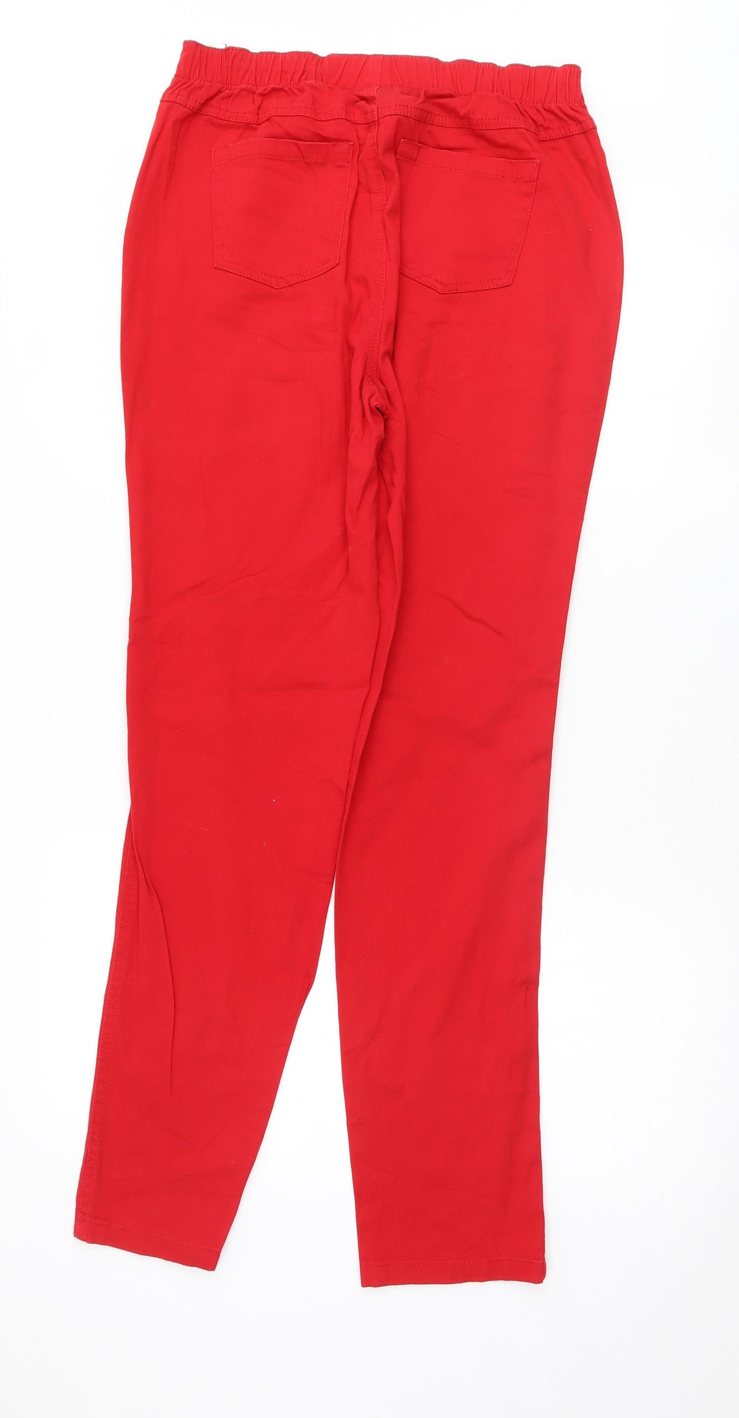 Charles Vogele Womens Red   Straight Jeans Size 12 L30 in