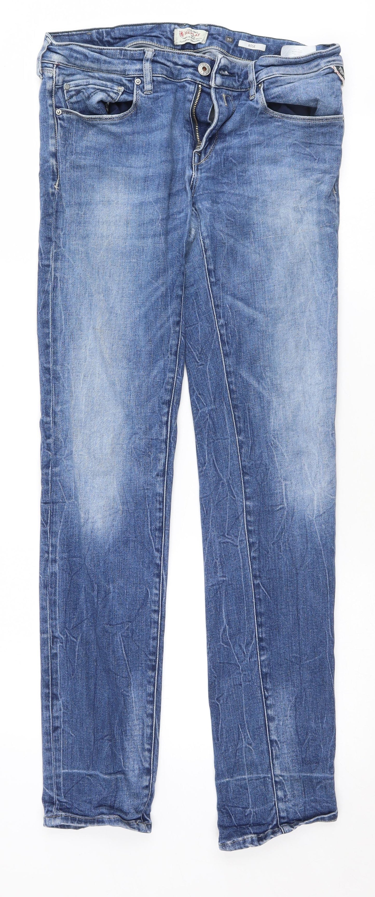 M&Co Womens Blue   Straight Jeans Size 30 L32 in
