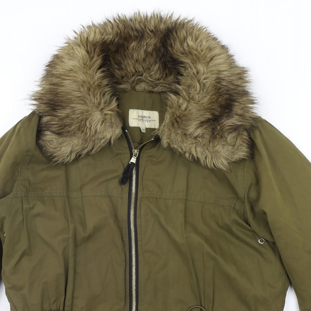 Papaya Womens Green   Jacket Coat Size 10