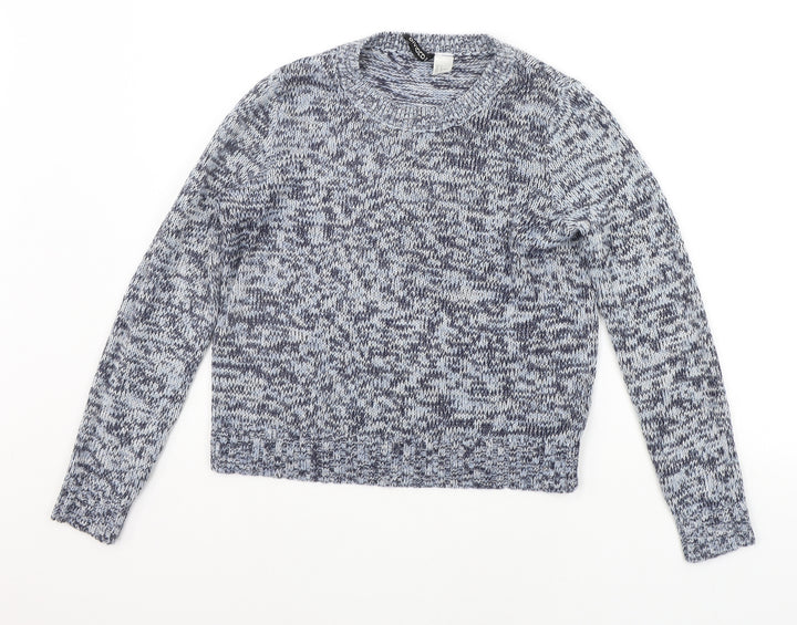 Divided Womens Blue Pullover Jumper Size S