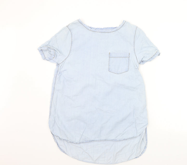 New Look Womens Blue Basic Blouse Size 10