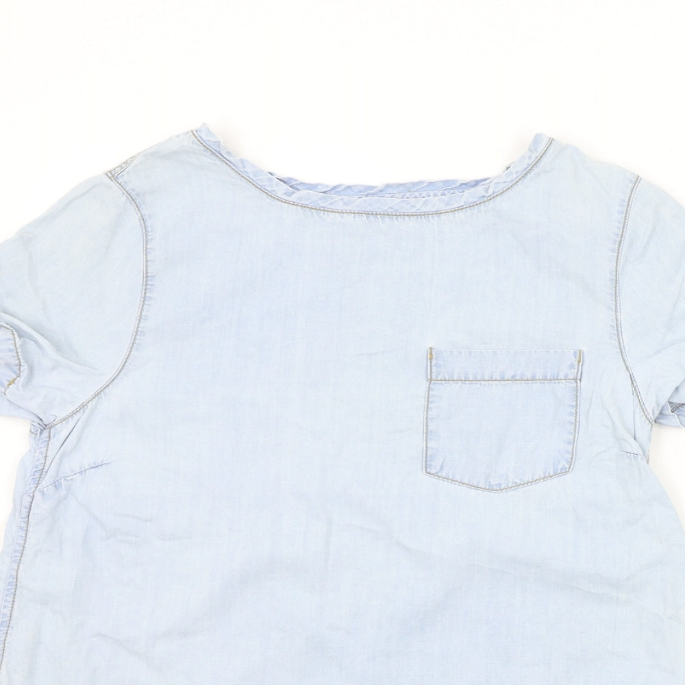 New Look Womens Blue   Basic Blouse Size 10
