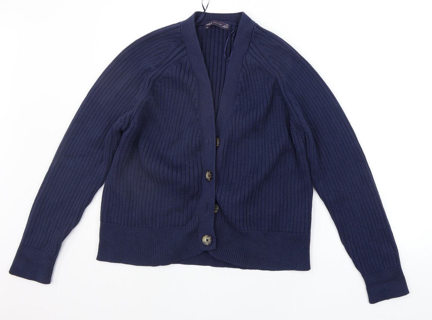 Marks and Spencer Womens Blue   Cardigan Jumper Size XL