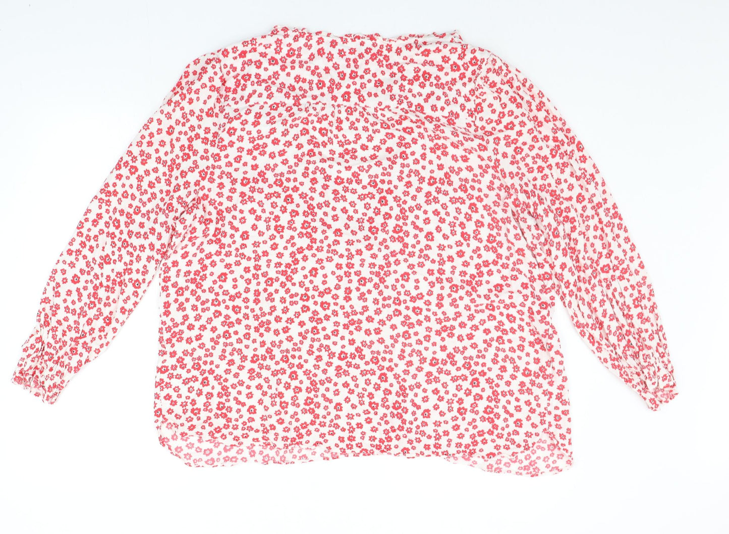 Marks and Spencer Womens Red Floral  Basic Blouse Size 20