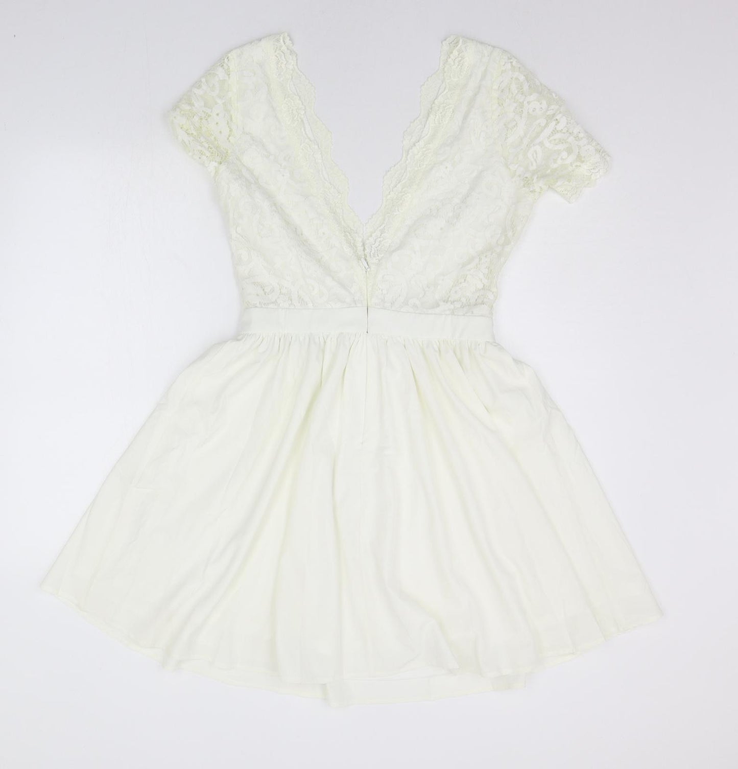 Boohoo Womens White   A-Line  Size 8
