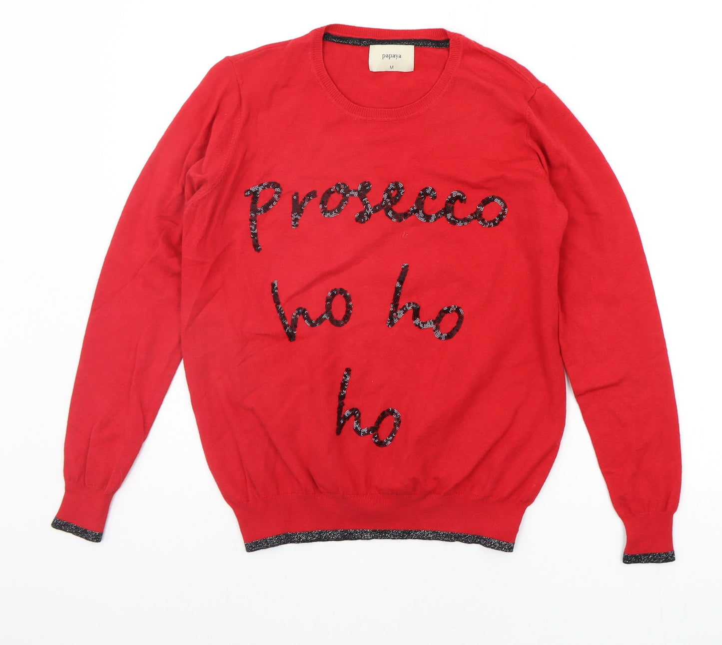 Papaya Womens Red   Pullover Jumper Size M