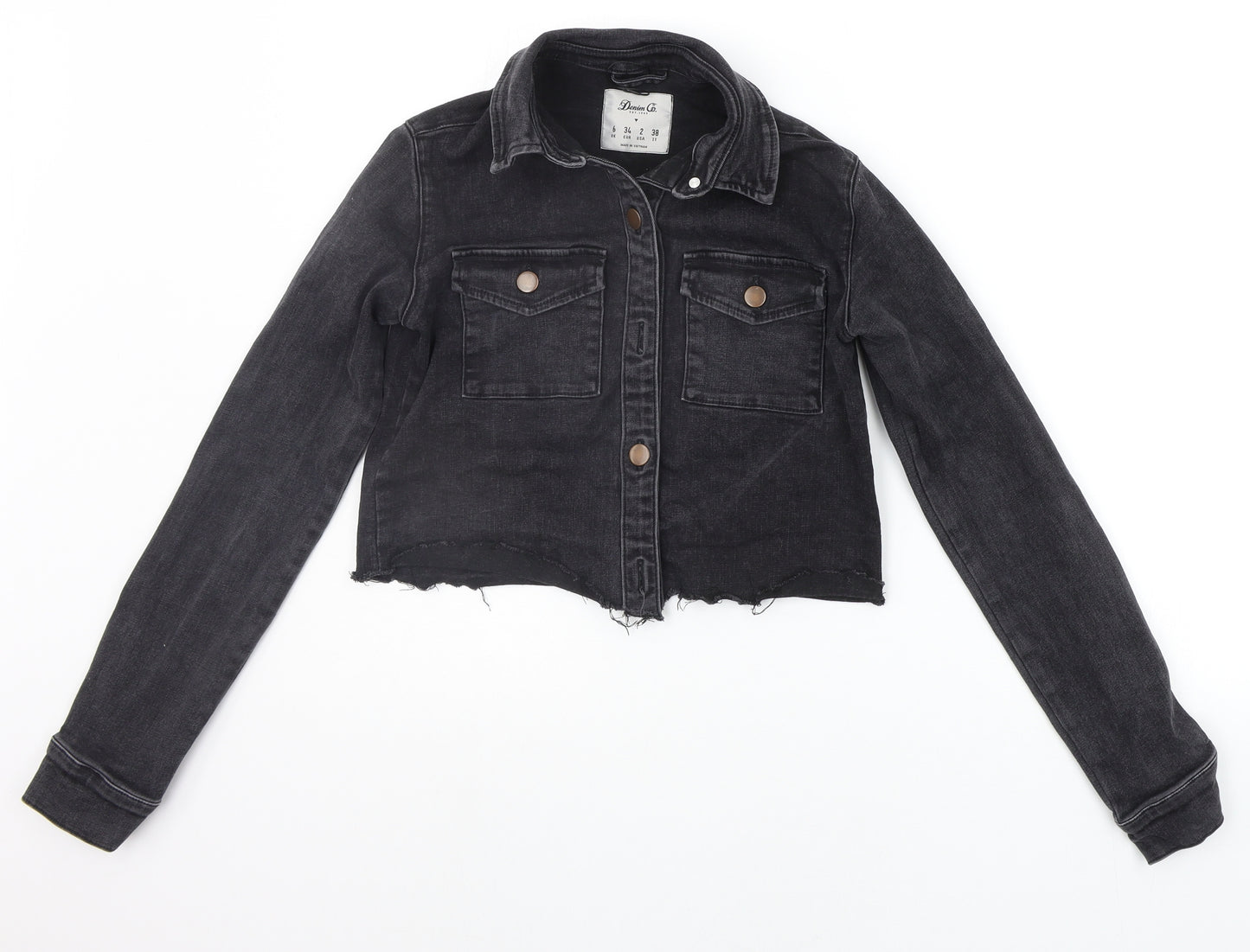 Denim & Co. Womens Grey   Jacket  Size 6