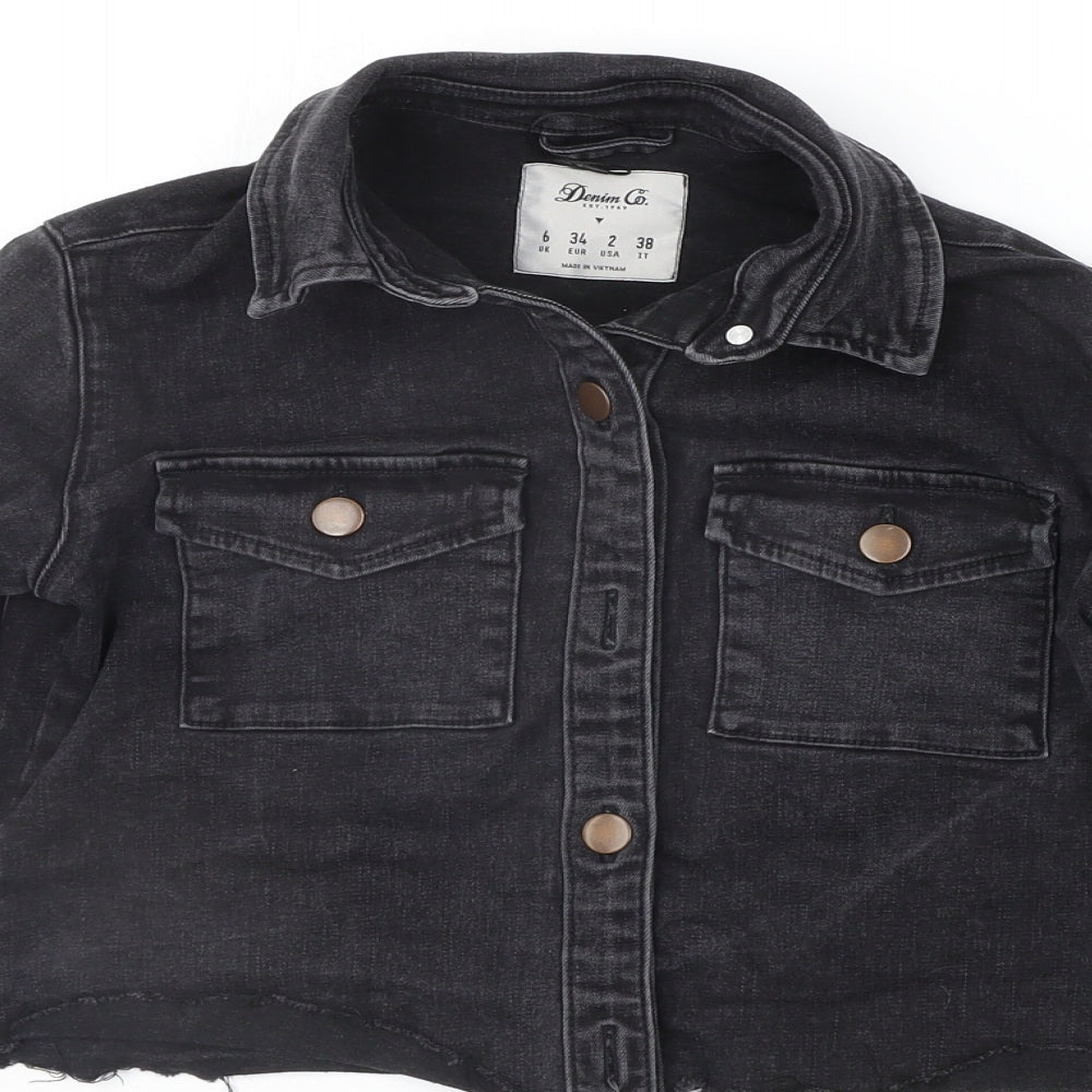 Denim & Co. Womens Grey   Jacket  Size 6