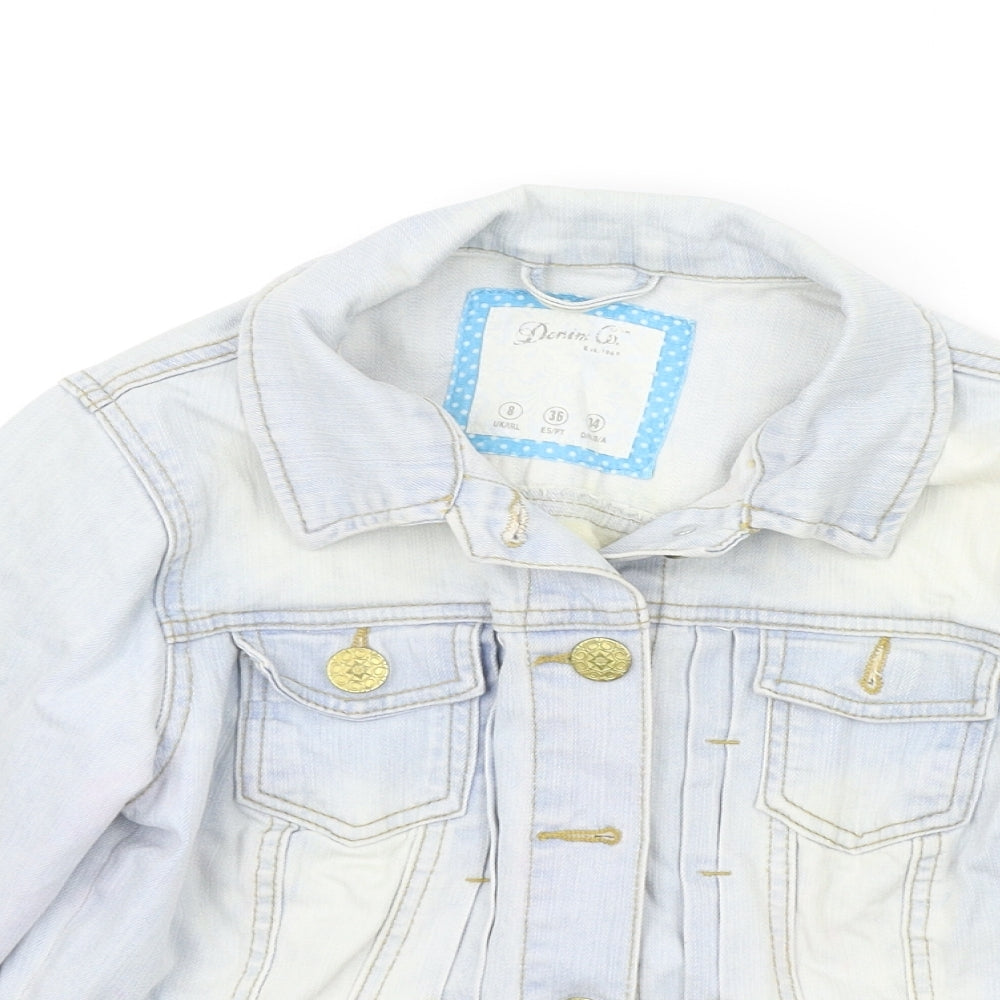 Denim & Co. Womens Blue   Jacket  Size 8