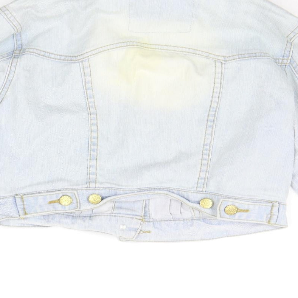 Denim & Co. Womens Blue   Jacket  Size 8