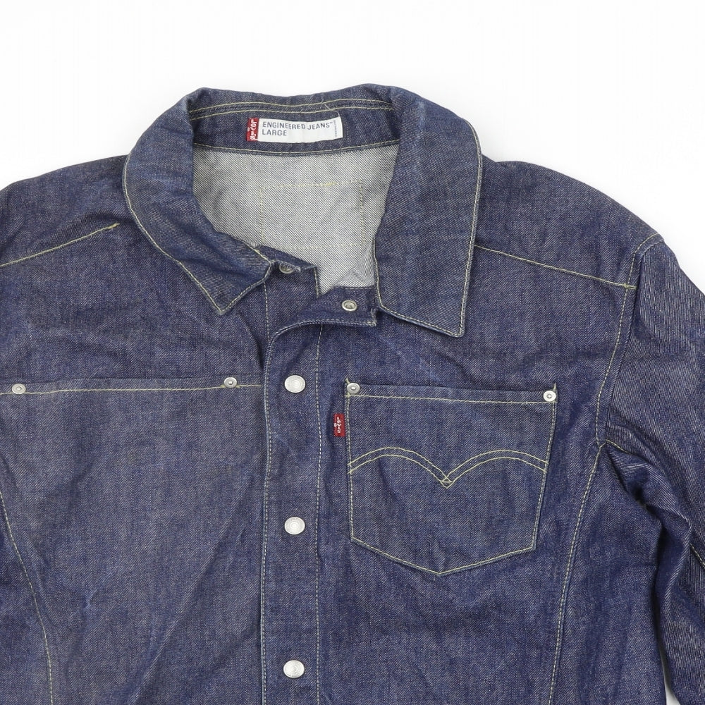 Signature by Levi Strauss & Co. Womens Blue   Jacket Coat Size L