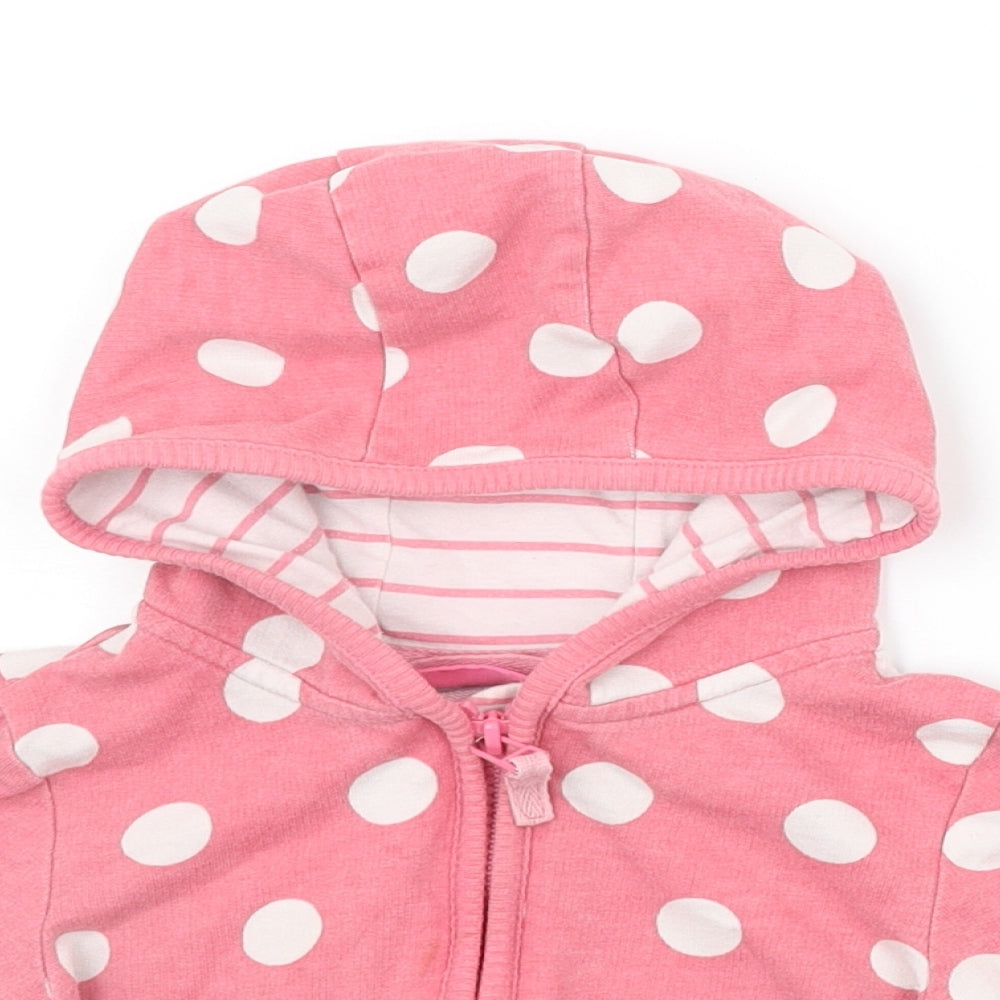 NEXT Baby Pink Spotted  Full Zip Jumper Size 12-18 Months
