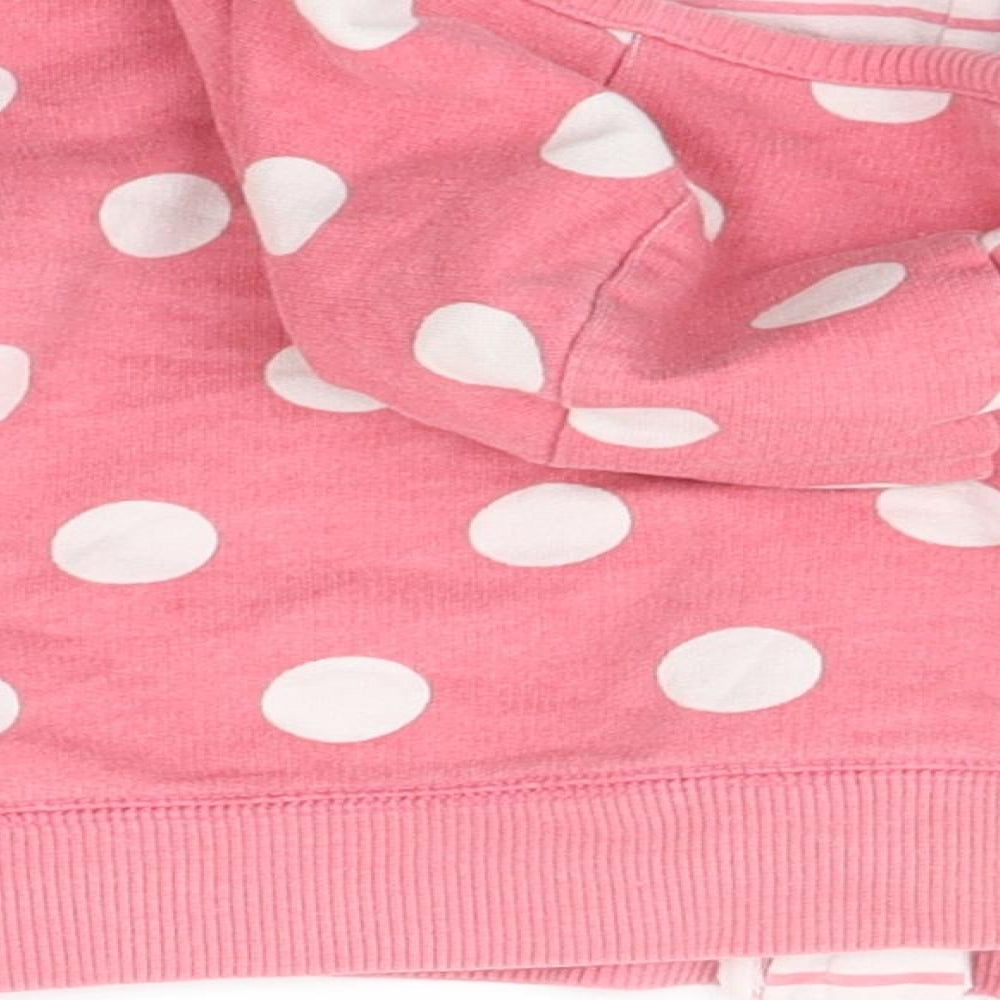 NEXT Baby Pink Spotted  Full Zip Jumper Size 12-18 Months