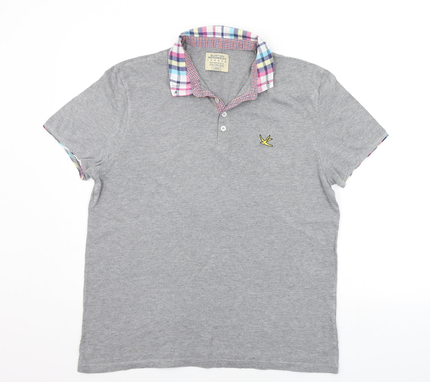 Burton Mens Grey    Polo Size L