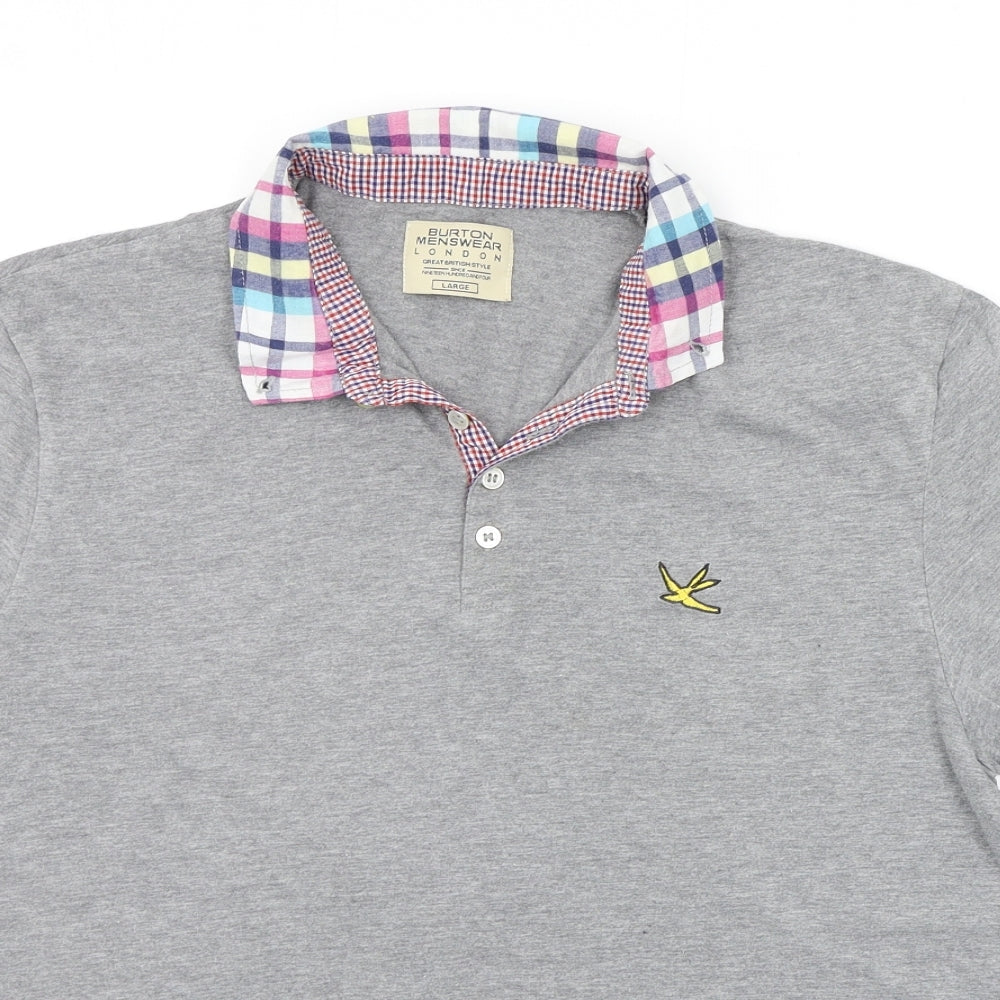 Burton Mens Grey    Polo Size L