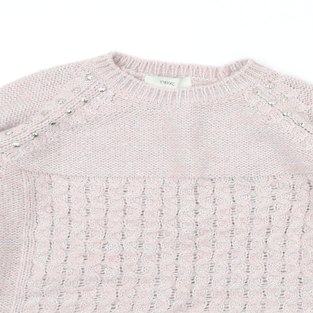 NEXT Womens Pink   Pullover Jumper Size 10  - jewl detail