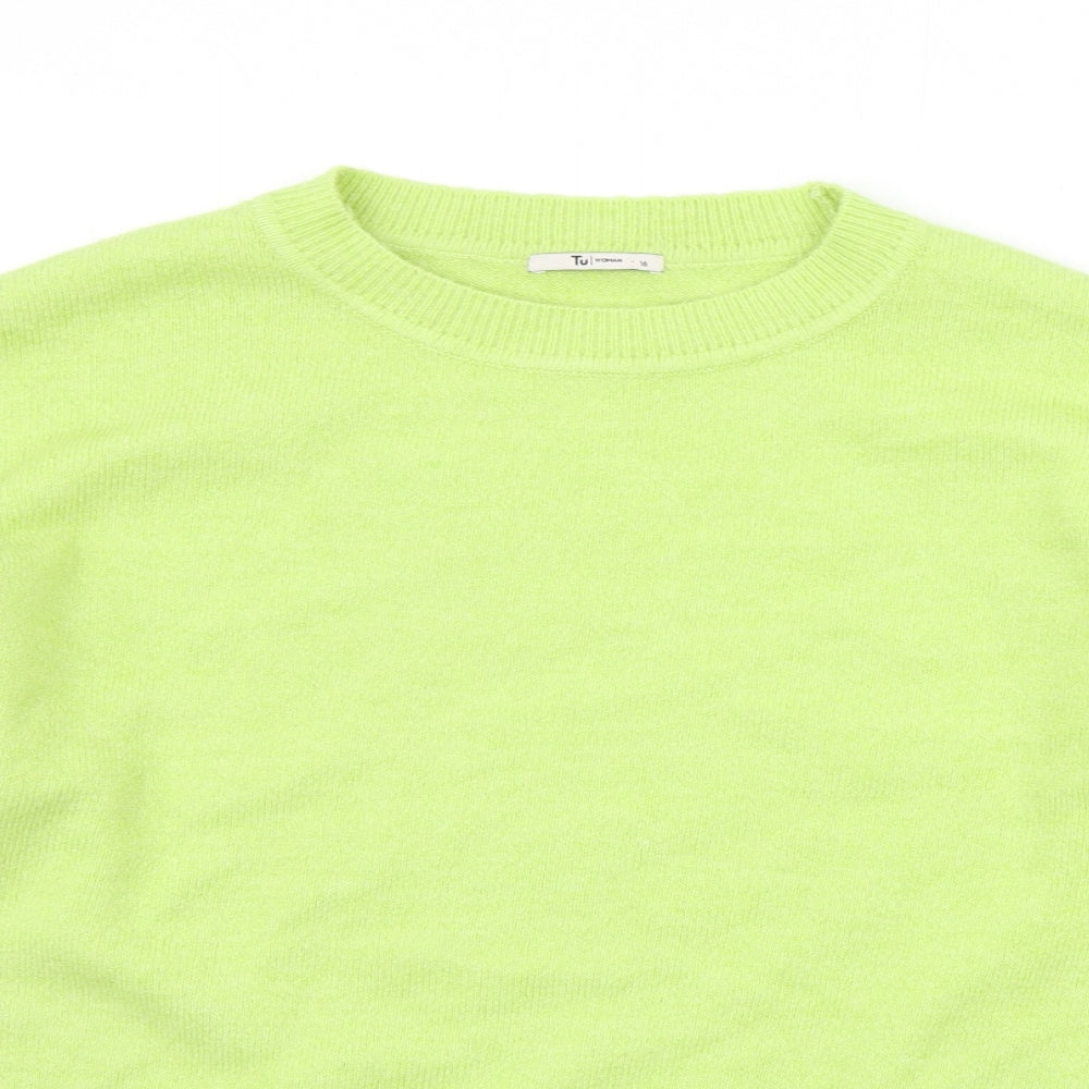 TU Womens Green   Pullover Jumper Size 16